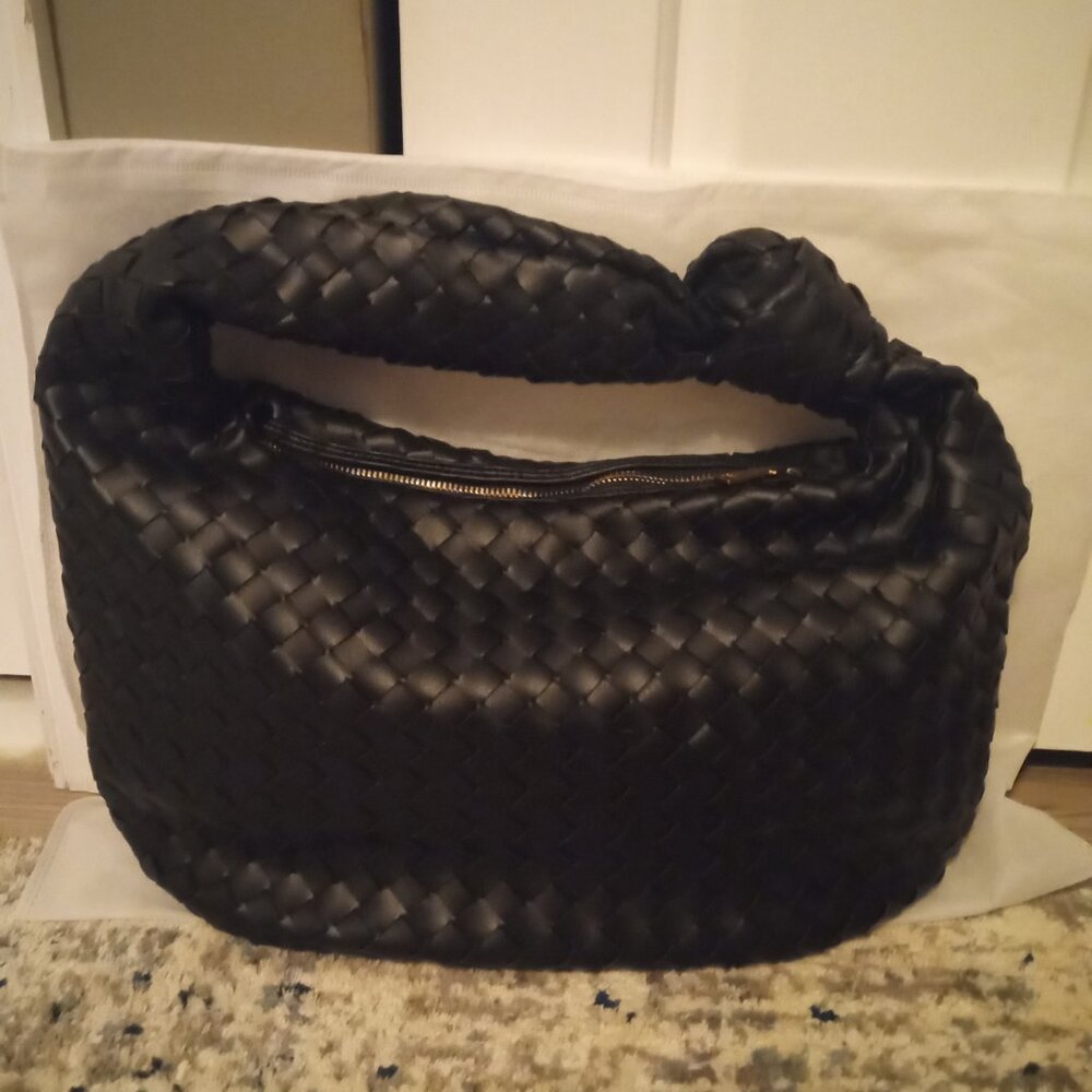 Urban Expressions Woven Faux Suede Hobo Bag